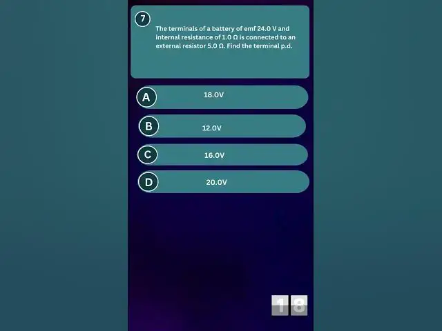 'Video thumbnail for Physics 2023 Past Question 7 JAMB (QUIZ)#jambpastquestions #quizchallenge'