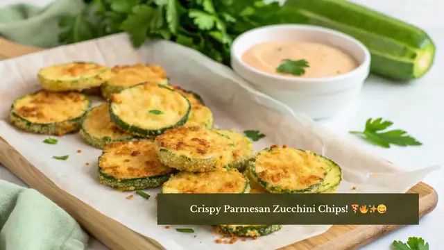 'Video thumbnail for Crispy Parmesan Zucchini Chips | Guilt-Free Low-Carb Snack!'