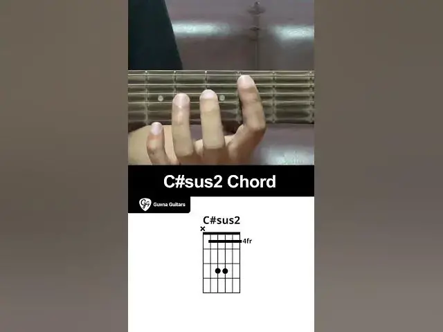 'Video thumbnail for How To Play The C#sus2 Chord On Guitar - Guvna Guitars'