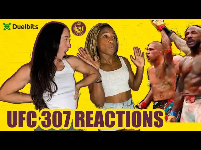 'Video thumbnail for UFC 307 Reactions w/ UFC fighters Jessica Penne and Angela Hill'