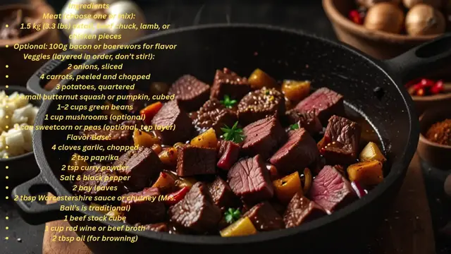'Video thumbnail for South African Potjiekos'
