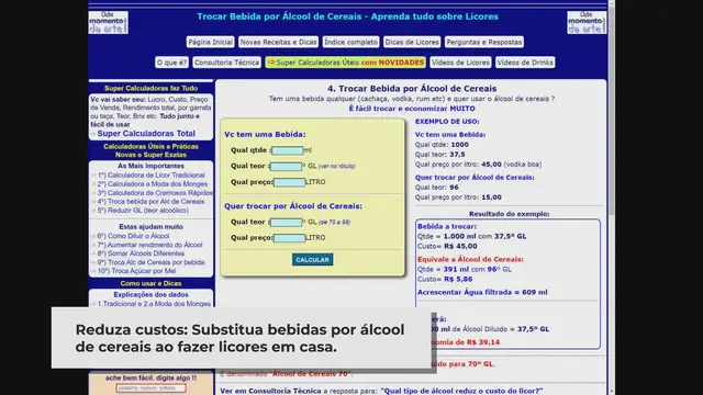 'Video thumbnail for Economize com licores caseiros: Substitua bebidas por álcool de cereais'