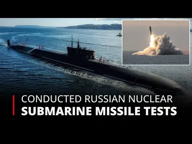 'Video thumbnail for Russian Nuclear Submarine Conducts Successful Bulava Intercontinental Missile Test | 12am News'