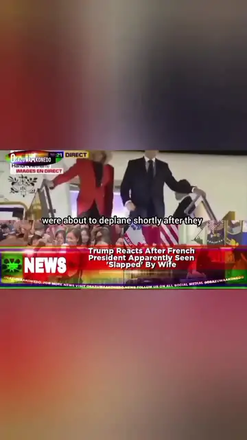 'Video thumbnail for Trump Reacts After French President Apparently Seen 'Slapped' By Wife '
