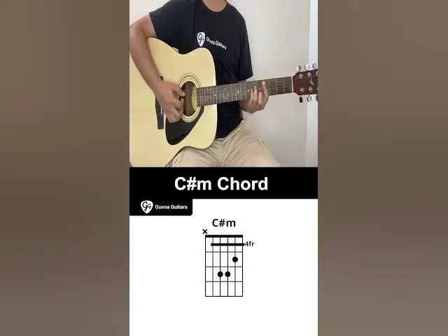 'Video thumbnail for How To Play The C#m Chord On Guitar - Guvna Guitars'