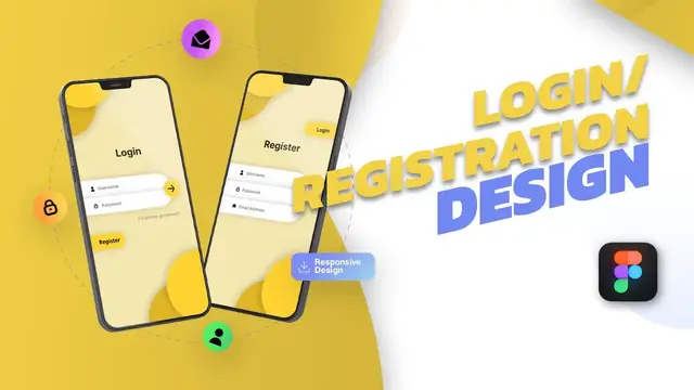 'Video thumbnail for Design a stunning Login & Registration page using Figma for a mobile app.'