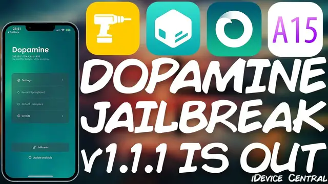 'Video thumbnail for DOPAMINE JAILBREAK (A12-A15) v1.1.1 RELEASED (Jailbreak With Tweaks) With Important Improvements!'