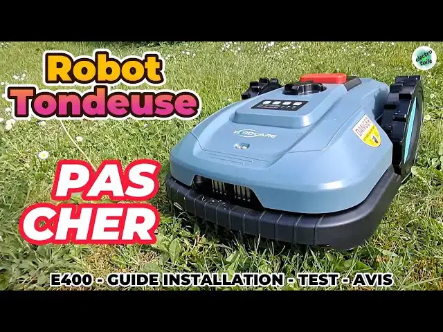 'Video thumbnail for Robot Tondeuse PAS CHER pour PETITS JARDINS : Test & Installation du YardCare E400'