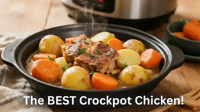 'Video thumbnail for Chicken Pot Roast in Crockpot: The Best Chicken Dinner You’ll Ever Make'
