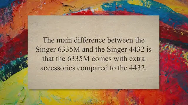 'Video thumbnail for Singer 6335m vs. 4432'