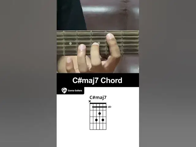 'Video thumbnail for How To Play The C#maj7 Chord On Guitar - Guvna Guitars'