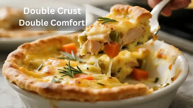 'Video thumbnail for Double Crust Chicken Pot Pie: The Ultimate Easy Dinner Time Meal'