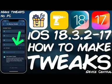 'Video thumbnail for iOS 18.3.2 - 17.0: How To Make Your Own Tweaks For iOS Using iDevice ToolKit (All Devices)'