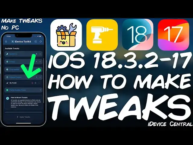 'Video thumbnail for iOS 18.3.2 - 17.0: How To Make Your Own Tweaks For iOS Using iDevice ToolKit (All Devices)'