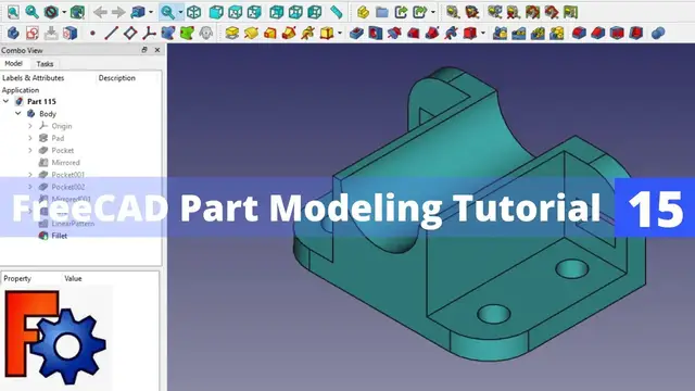 'Video thumbnail for FreeCAD Part Modeling Tutorial 15 | FreeCAD Tutorial | FreeCAD Beginner Tutorial | Mechnexus |'