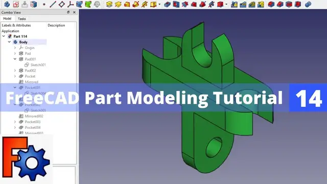 'Video thumbnail for FreeCAD Part Modeling Tutorial 14 | FreeCAD Tutorial | FreeCAD Beginner Tutorial | Mechnexus |'