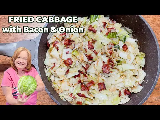 'Video thumbnail for FRIED CABBAGE with Bacon & Onion Love the Buttery Texture'