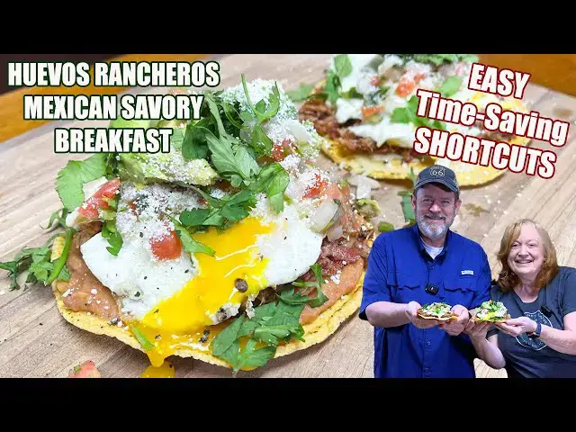 'Video thumbnail for HUEVOS RANCHEROS With Timesaving Shortcuts MEXICAN SAVORY BREAKFAST'