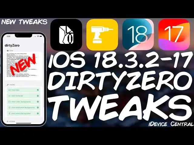 'Video thumbnail for iOS 18.3.2 - 17.0 Jailbreak News: NEW Tweaks Added (DirtyZero App) - No Jailbreak Tweaks!'