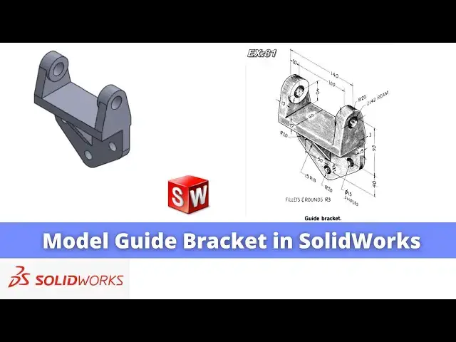 'Video thumbnail for Model Guide Bracket in SolidWorks | SolidWorks Tutorial | SolidWorks Part Modeling |'