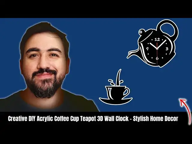 'Video thumbnail for Creative DIY Acrylic Coffee Cup Teapot 3D Wall Clock – Stylish Home Decor'