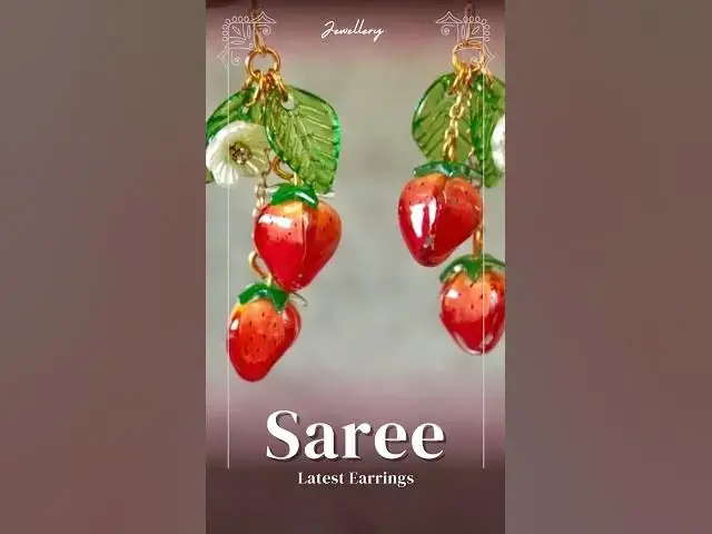 'Video thumbnail for Saree Latest Earrings Ideas for Farewell #sarees #earringscollection #earrings #sareefashion'