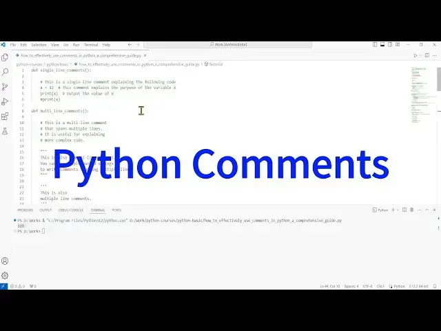 'Video thumbnail for How to Write Clear and Efficient Python Comments'