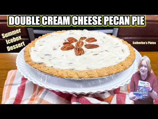 'Video thumbnail for DOUBLE CREAM CHEESE PECAN PIE Cool Refreshing Dessert'