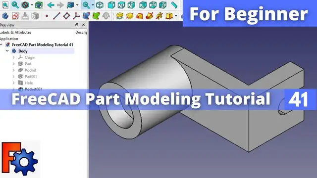 'Video thumbnail for FreeCAD Part Modeling Tutorial 41 | FreeCAD Tutorial | FreeCAD Part Design | Mechnexus |'