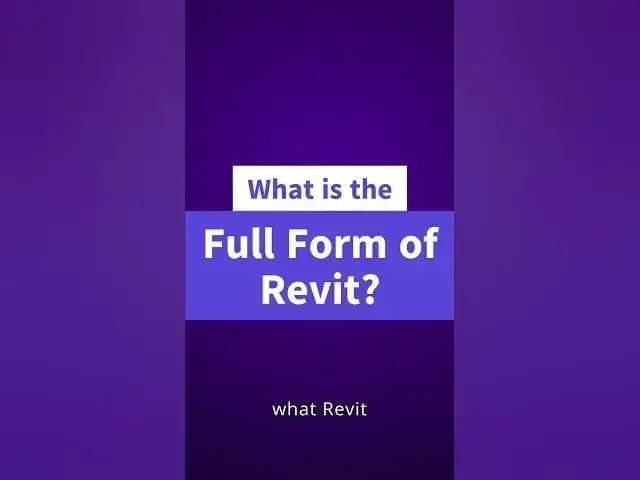 'Video thumbnail for What is the Full Form of Revit'