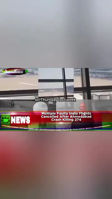 'Video thumbnail for Multiple Faulty India Flights Cancelled After Ahmedabad Crash Killing 274 '