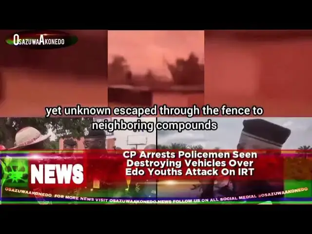 'Video thumbnail for CP Arrests Policemen Seen Destroying Vehicles Over Edo Youths Attack On IRT'