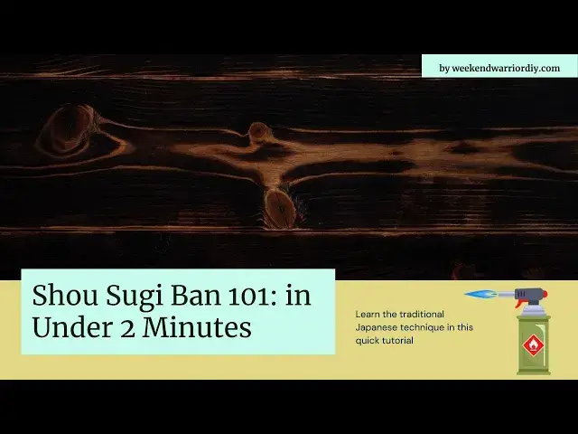 'Video thumbnail for How to Shou Sugi Ban in Less Than 2 Minutes #woodworking #shousugiban'