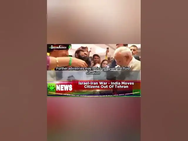 'Video thumbnail for Israel-Iran War - India Moves Citizens Out Of Tehran'