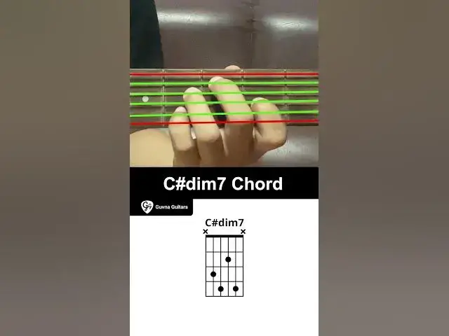 'Video thumbnail for How To Play The C#dim7 Chord On Guitar - Guvna Guitars'