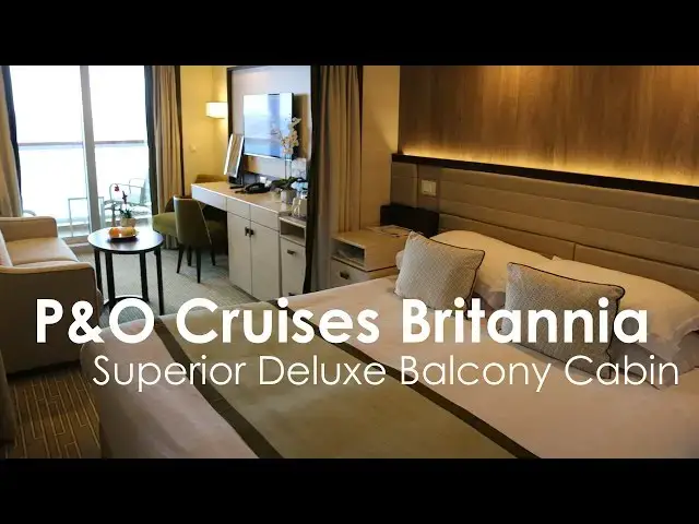 'Video thumbnail for P&O Cruises Britannia Superior Deluxe Balcony Cabin'