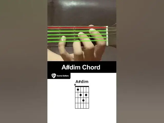 'Video thumbnail for How To Play The A#dim Chord On Guitar - Guvna Guitars'