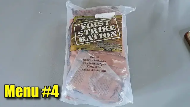 'Video thumbnail for Tasting US Military MRE First Strike Menu #7 Meal Ready to Eat   24 Hour Ration'