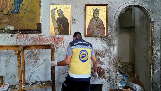 'Video thumbnail for Suicide bombing targets church in Syria's Damascus: State news agency'