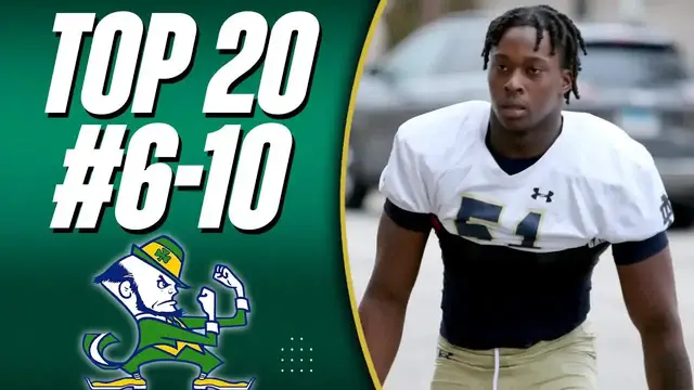 'Video thumbnail for Notre Dame Fighting Irish - A to Z Sports : notre dame football's most important players of 2025: #6-10'