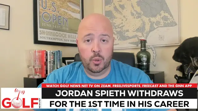 'Video thumbnail for Jordan Spieth withdraws from first tournament in career at the Travelers'