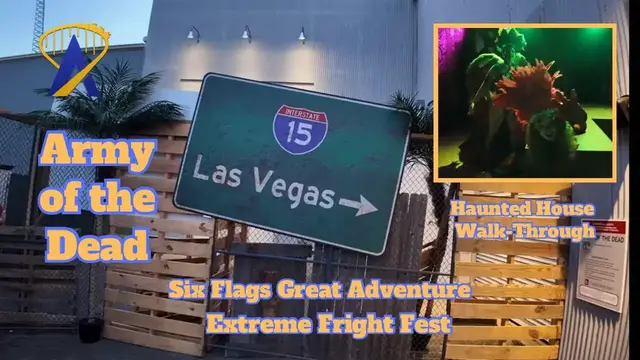 'Video thumbnail for Army of the Dead Haunted House Highlights from Extreme Fright Fest at Six Flags Great Adventure'