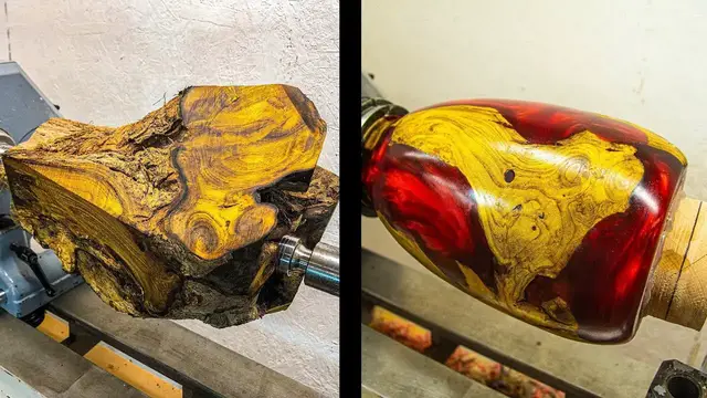 'Video thumbnail for Woodturning - FIRE Log To FIRE Vase'