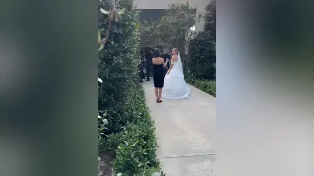 'Video thumbnail for Bride Can't Believe Her Eyes When 'Military Brat' Best Friend From Childhood Surprises Her After 15 Years'