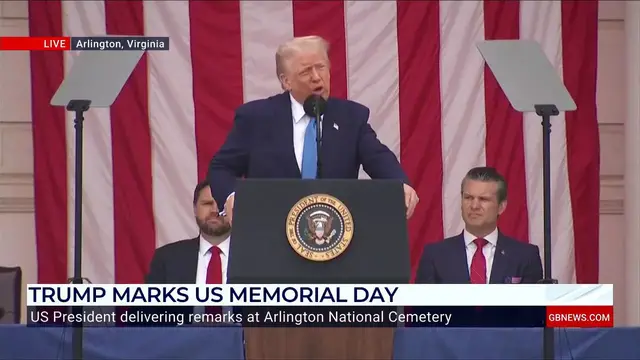 'Video thumbnail for WATCH: Donald Trump marks US Memorial Day with address to the nation - 'We owe them everything''