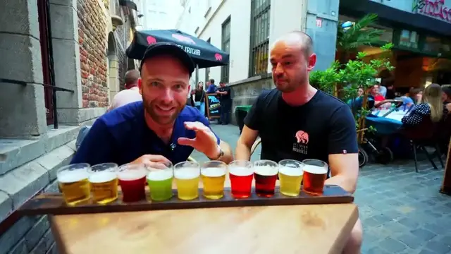 'Video thumbnail for MASSIVE Belgian BEER TOUR at Delirium Village in Brussels, Belgium!'