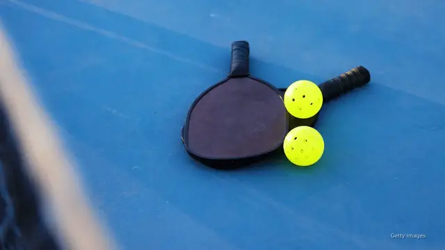 'Video thumbnail for Sound of summer: The crusade to fix pickleball's noise problem'