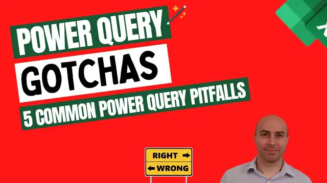 'Video thumbnail for 5 Power Query GOTCHAS - Solving 5 Common Power Query Mistakes'