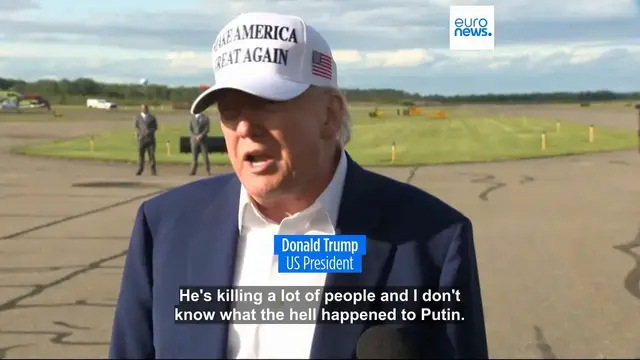 'Video thumbnail for Trump says he is 'not happy' with Putin for deadly strikes on Ukraine'