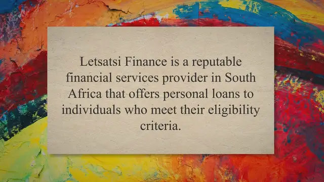 'Video thumbnail for Letsatsi Loans Online Application: How to Apply for a Loan from Letsatsi Finance'